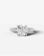 2 Carat Lab Grown Diamond Ophelia Round Pave Engagement Ring