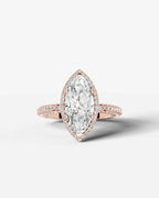 2 Carat Lab Grown Diamond Callista Marquise Cut Pavé Halo Engagement Ring