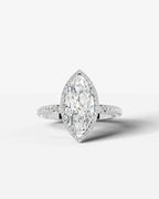2 Carat Lab Grown Diamond Callista Marquise Cut Pavé Halo Engagement Ring
