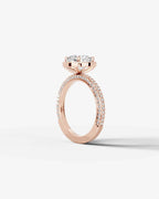 2 Carat Lab Grown Diamond Astraea Round Cut Pavé Halo Engagement Ring