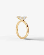 2 Carat Lab Grown Marquise Diamond Half Halo Ring
