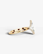 2 Carat Lab Grown Marquise Diamond Half Halo Ring
