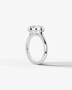 2 Carat Lab Grown – The Aurelia Oval Cut Bezel Halo Engagement Ring