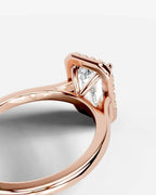 2 Carat Lab Grown Emerald Cut Diamond Halo Ring