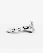 2 Carat Lab Grown Emerald Cut Diamond Halo Ring