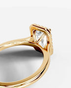 2 Carat Lab Grown Emerald Cut Diamond Halo Ring