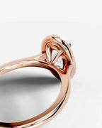 2 Carat Lab Grown Oval Cut Diamond Halo Three-Stone Ring