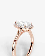 2 Carat Lab Grown Pear Cut Diamond Halo Ring