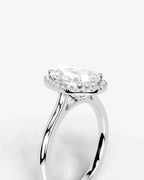 2 Carat Lab Grown Pear Cut Diamond Halo Ring