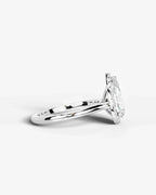 2 Carat Lab Grown Pear Cut Diamond Halo Ring