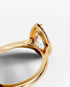 2 Carat Lab Grown Pear Cut Diamond Halo Ring