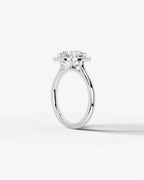 2 Carat Lab Grown Cushion Cut Diamond Halo Ring