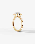2 Carat Lab Grown Cushion Cut Diamond Halo Ring