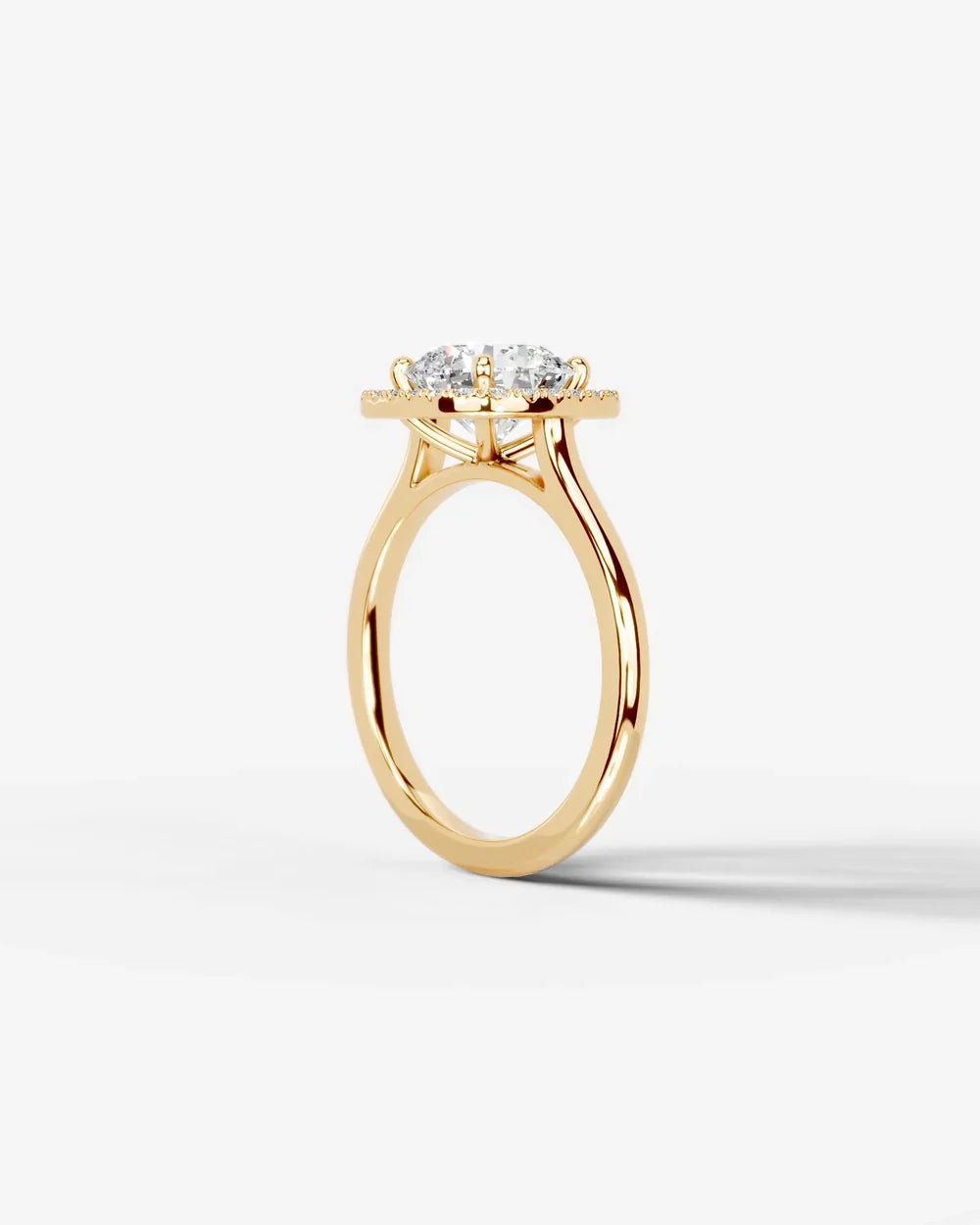 2 Carat Lab Grown Cushion Cut Diamond Halo Ring
