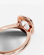 2 Carat Lab Grown Cushion Cut Diamond Halo Ring