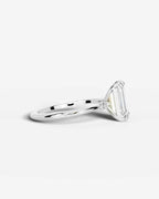 2 Carat Lab Grown Emerald Cut Diamond side stone Ring