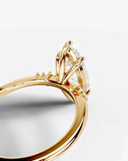 2 Carat Lab Grown Diamond Astraea Marquise Cut Sidestone Engagement Ring