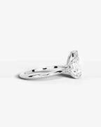 2 Carat Lab Grown Diamond Lyra Pear Cut Sidestone Engagement Ring