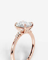 2 Carat Lab Grown Cushion Cut Diamond Engagement Ring with Accent Diamonds
