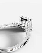 2 Carat Lab Grown Cushion Cut Diamond Engagement Ring with Accent Diamonds