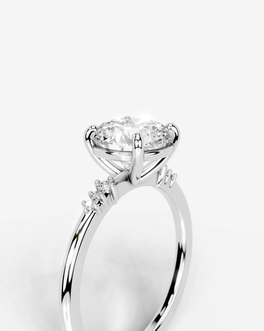 2 Carat Lab Grown Round Cut Diamond Solitaire Ring