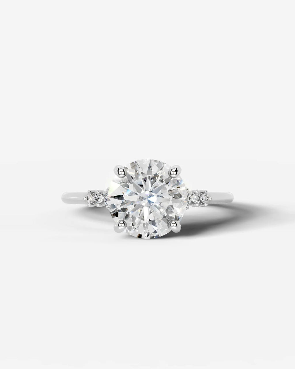 2 Carat Lab Grown Round Cut Diamond Solitaire Ring