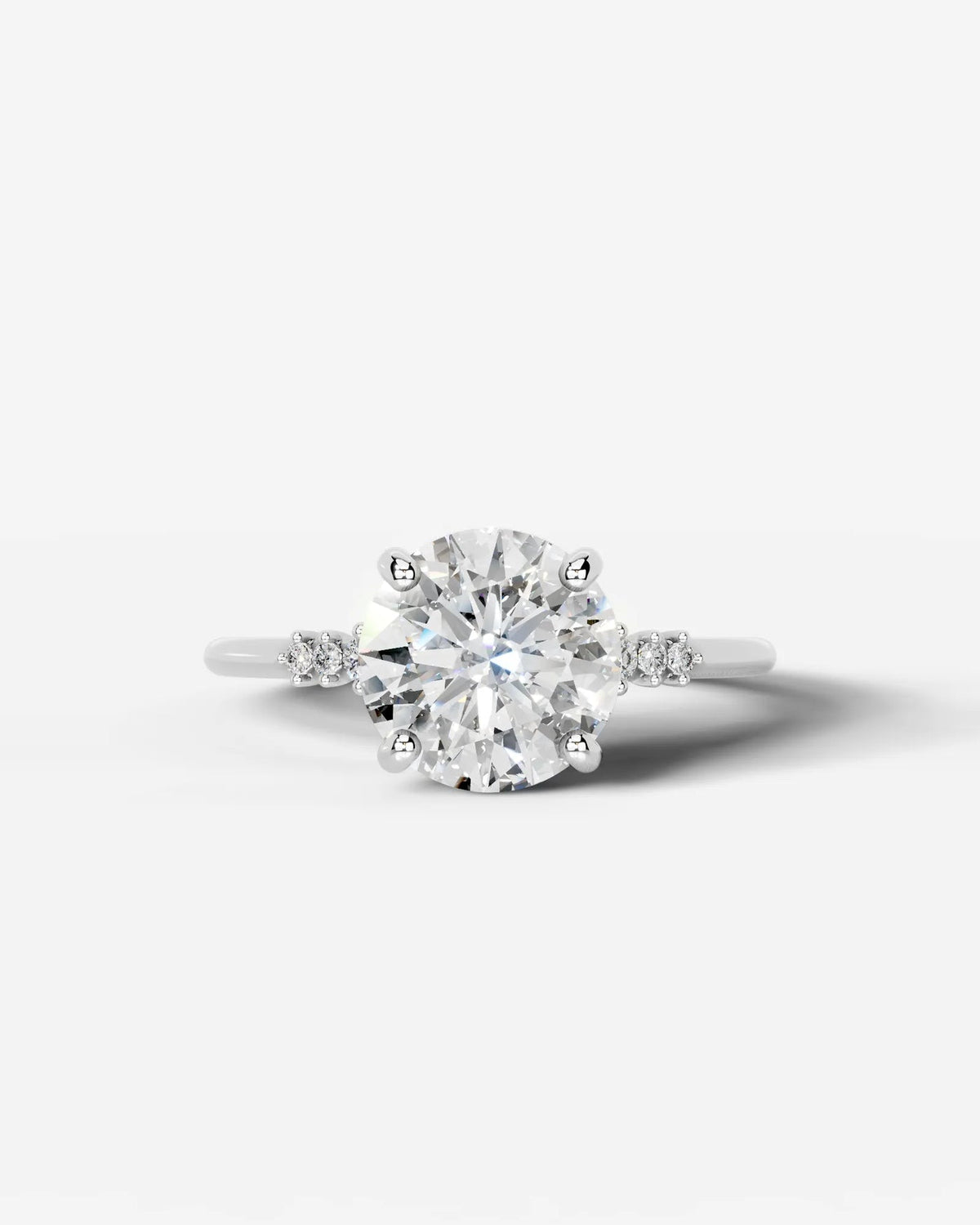 2 Carat Lab Grown Round Cut Diamond Solitaire Ring