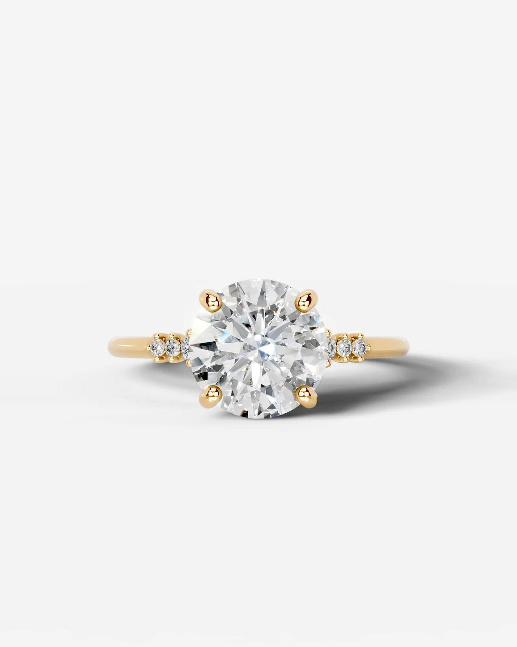 2 Carat Lab Grown Round Cut Diamond Solitaire Ring
