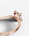 2 Carat Lab Grown Cushion Cut Diamond Side Stone Ring