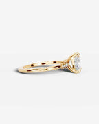 2 Carat Lab Grown Cushion Cut Diamond Side Stone Ring