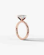 2 Carat Lab Grown Emerald Cut Diamond Solitaire Engagement Ring