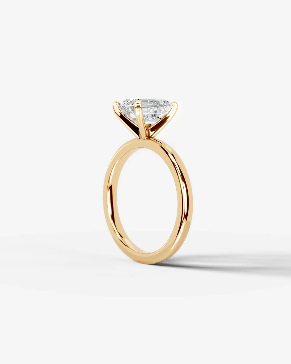 2 Carat Lab Grown Emerald Cut Diamond Solitaire Engagement Ring