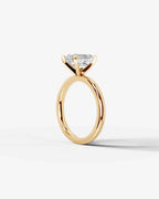 2 Carat Lab Grown Emerald Cut Diamond Solitaire Engagement Ring