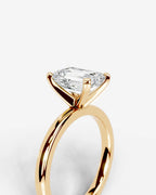 2 Carat Lab Grown Emerald Cut Diamond Solitaire Engagement Ring