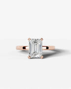 2 Carat Lab Grown Emerald Cut Diamond Solitaire Engagement Ring