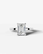 2 Carat Lab Grown Emerald Cut Diamond Solitaire Engagement Ring