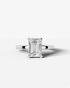 2 Carat Lab Grown Emerald Cut Diamond Solitaire Engagement Ring