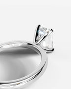 2 Carat Lab Grown Emerald Cut Diamond Solitaire Engagement Ring