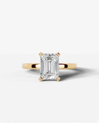 2 Carat Lab Grown Emerald Cut Diamond Solitaire Engagement Ring
