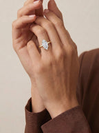 2 Carat Lab Grown Marquise Diamond Elevated Solitaire Ring