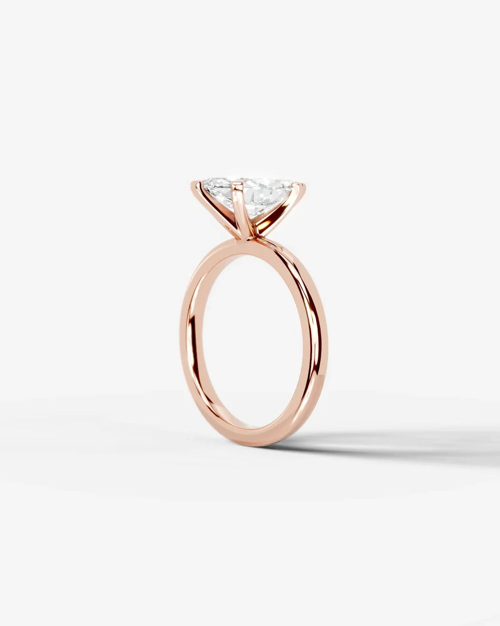 2 Carat Lab Grown Marquise Diamond Elevated Solitaire Ring