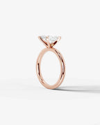 2 Carat Lab Grown Marquise Diamond Elevated Solitaire Ring