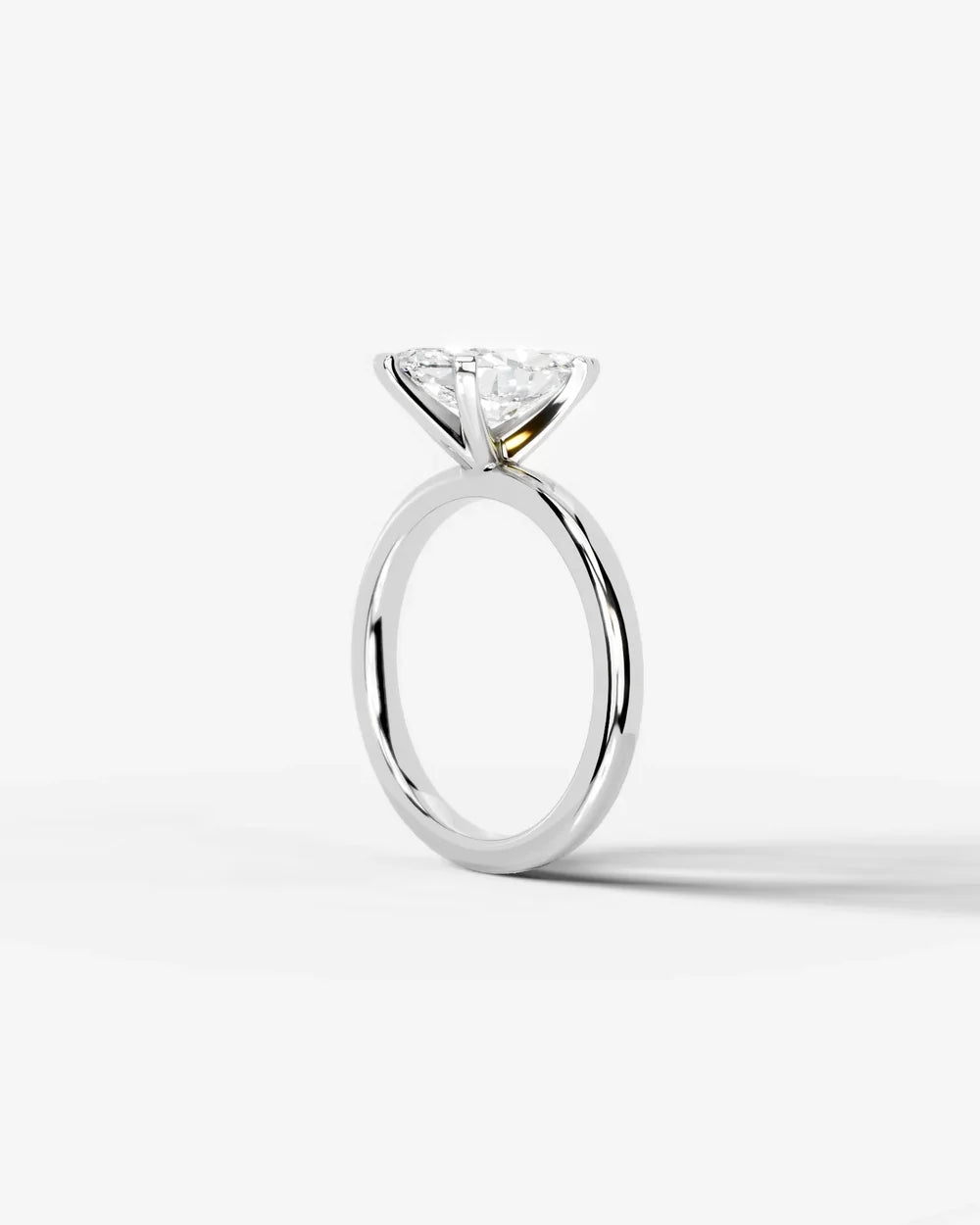 2 Carat Lab Grown Marquise Diamond Elevated Solitaire Ring