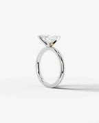 2 Carat Lab Grown Marquise Diamond Elevated Solitaire Ring