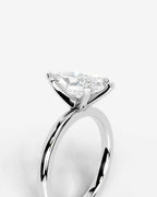 2 Carat Lab Grown Marquise Diamond Elevated Solitaire Ring