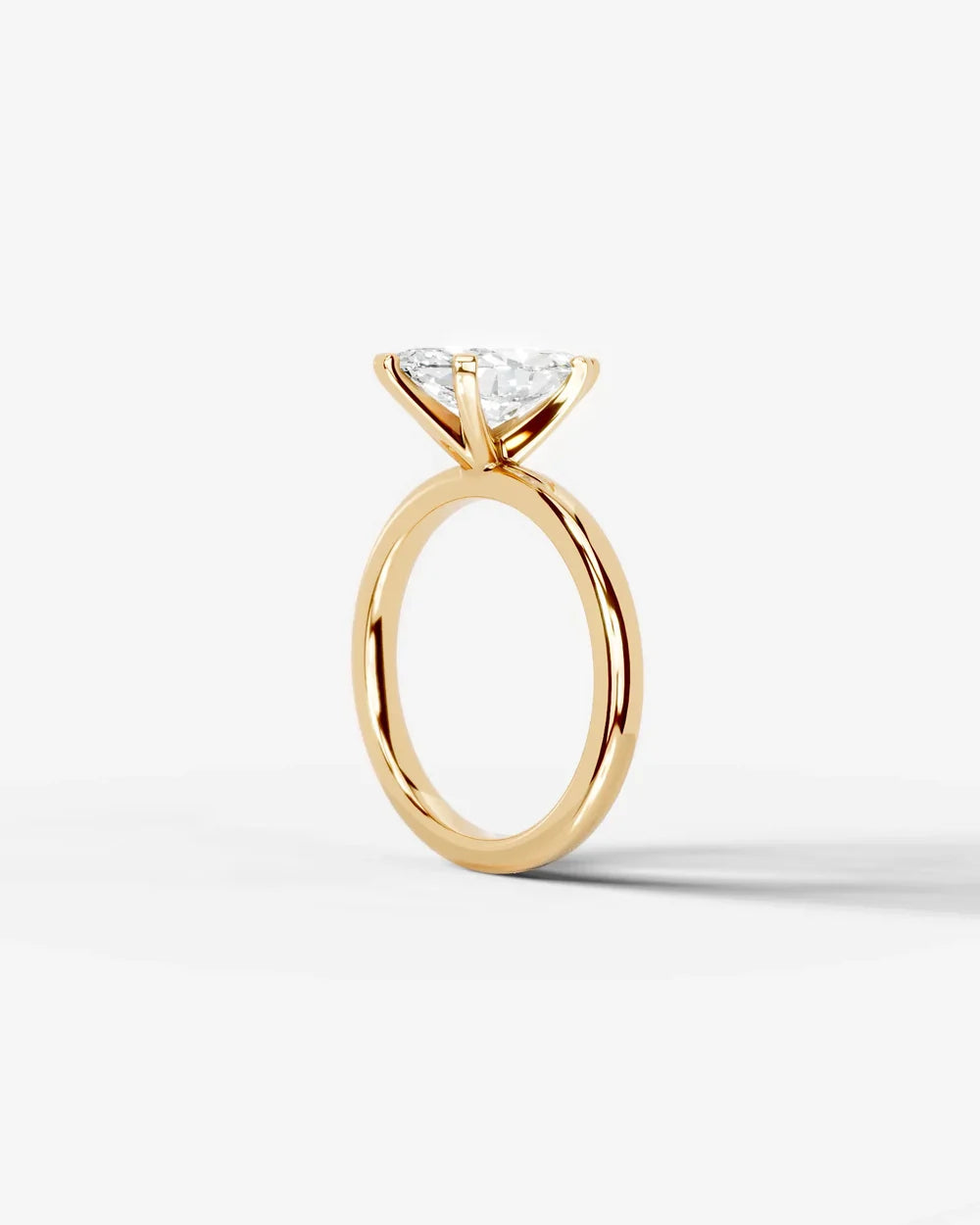 2 Carat Lab Grown Marquise Diamond Elevated Solitaire Ring