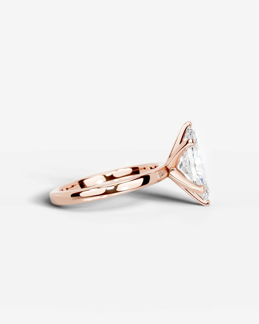 2 Carat Lab Grown Marquise Diamond Elevated Solitaire Ring
