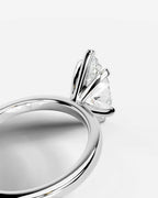 2 Carat Lab Grown Marquise Diamond Elevated Solitaire Ring