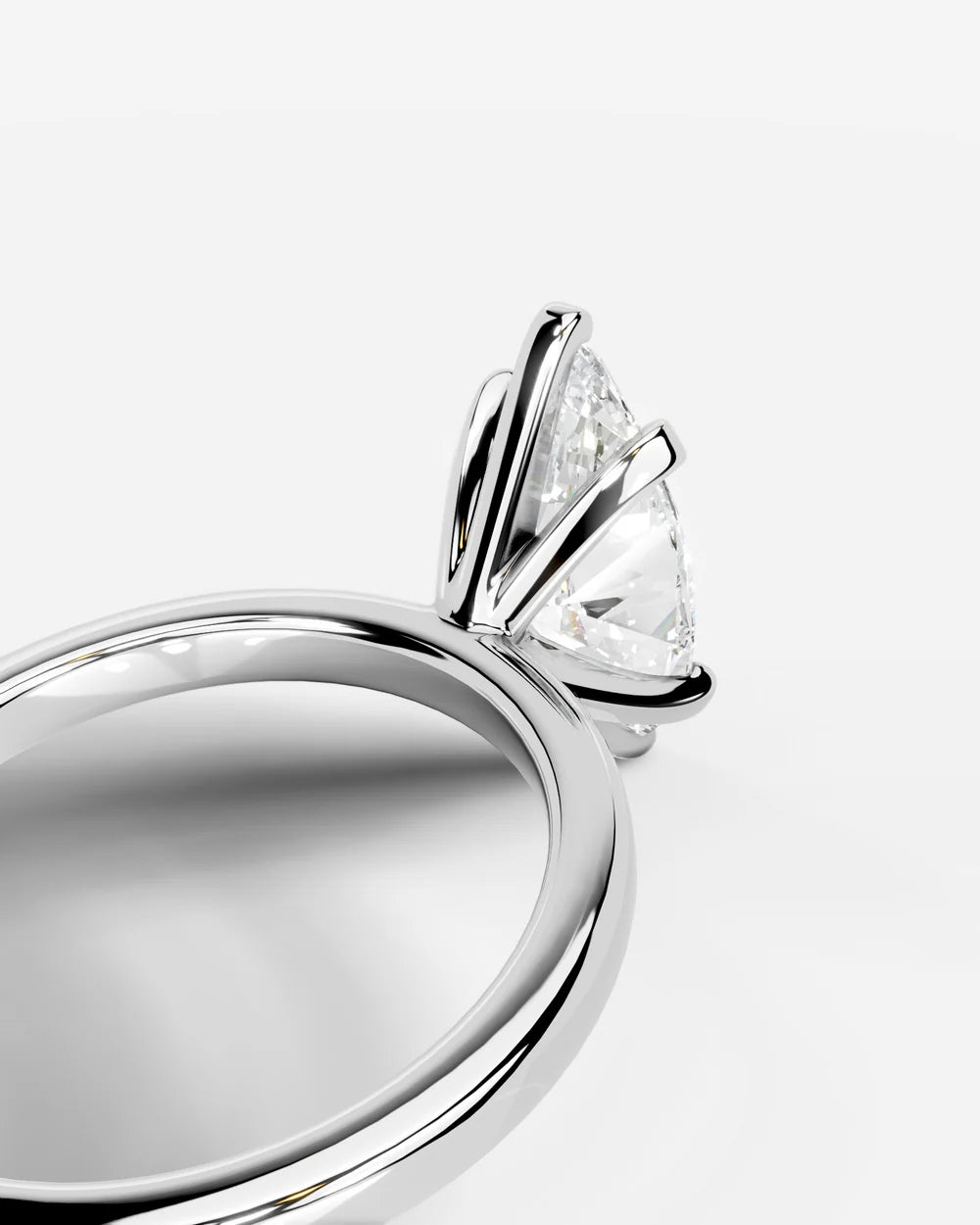 2 Carat Lab Grown Marquise Diamond Elevated Solitaire Ring
