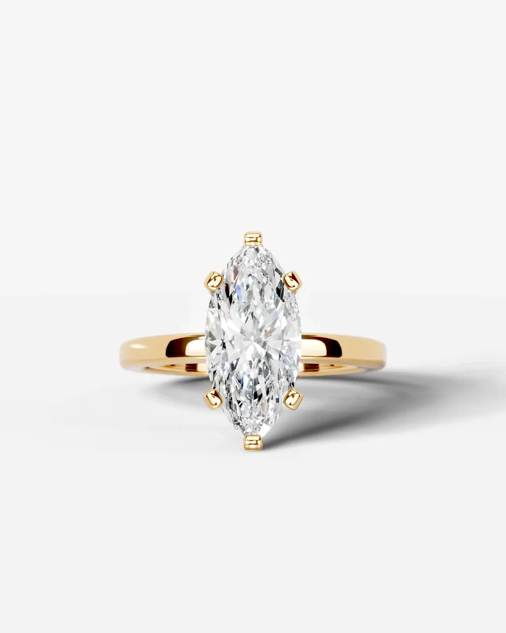 2 Carat Lab Grown Marquise Diamond Elevated Solitaire Ring